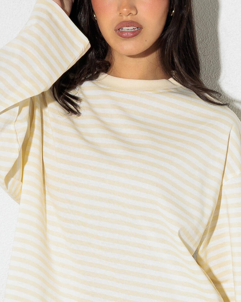 Mooloola Janet Striped Long Sleeve Top for Womens