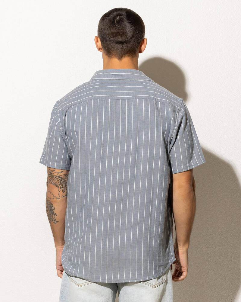 RVCA Dayshift Stripe II Short Sleeve Shirt for Mens