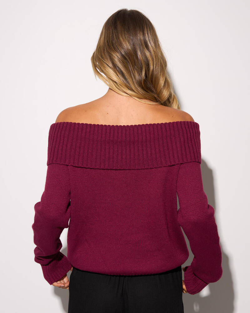 Ava And Ever Veriti Off Shoulder Knit Jumper for Womens