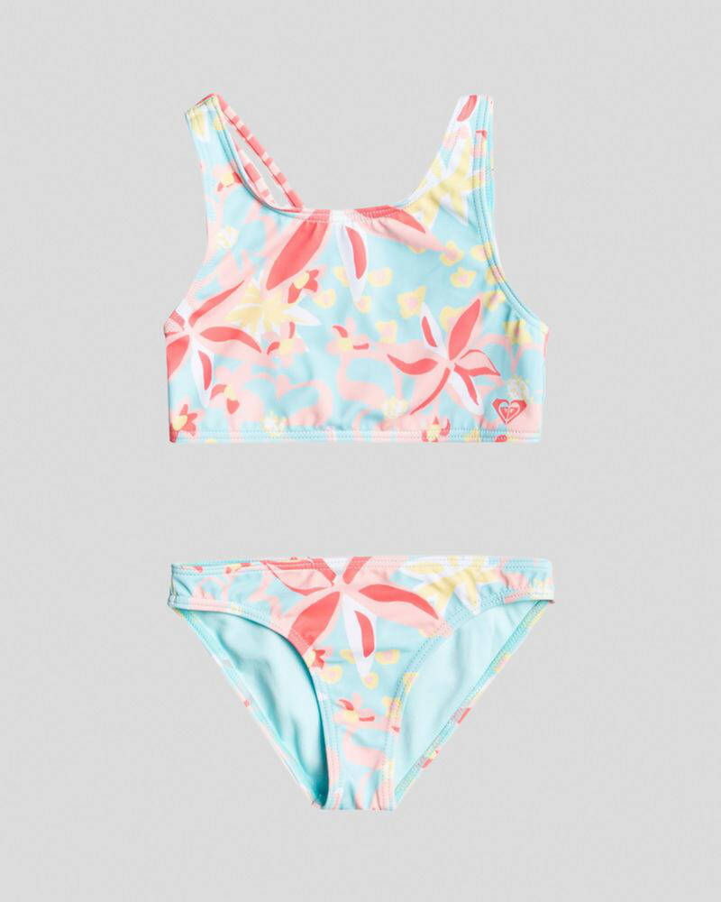 Roxy Toddlers' Holiday Flower Crop Top Bikini Set for Womens