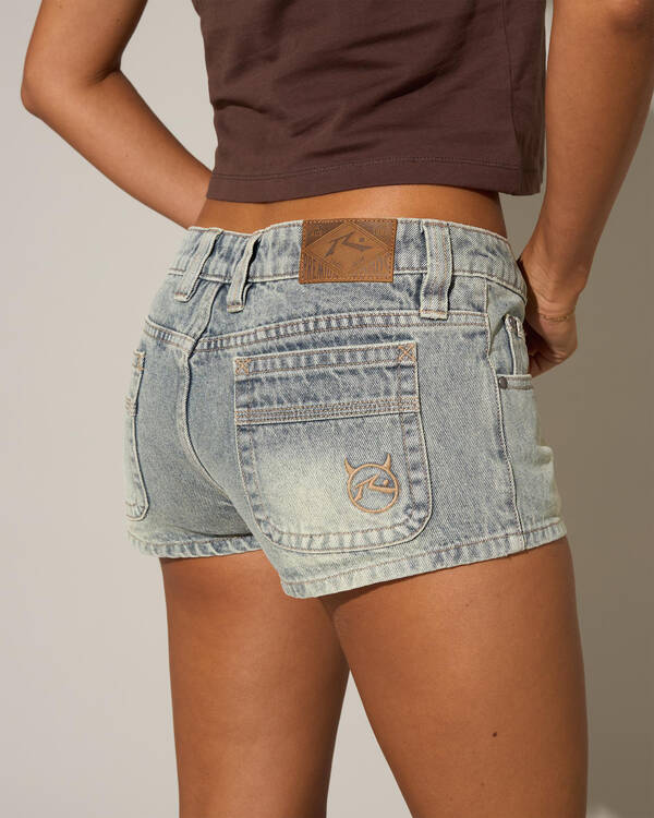 Rusty Dirty Lemmy Low Rise Micro Mini Short for Womens