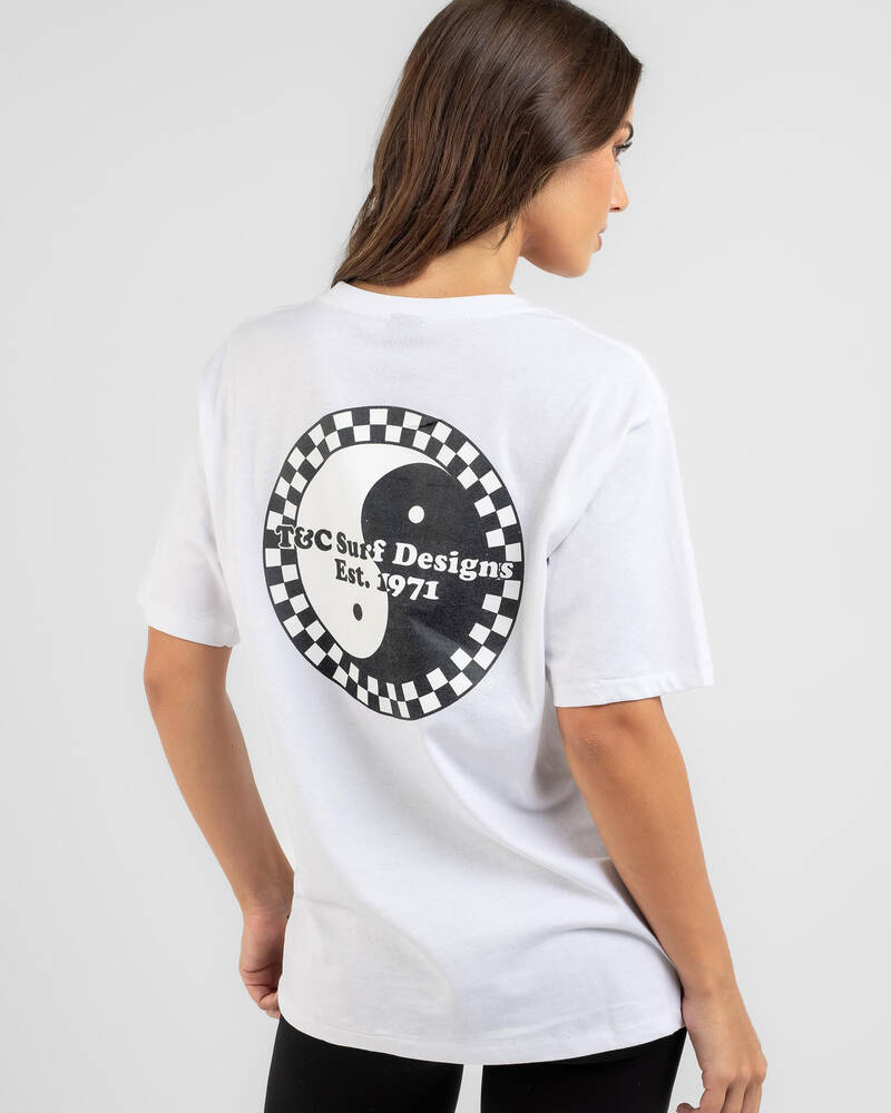 Town & Country Surf Designs Pearl City Checker T-Shirt for Womens