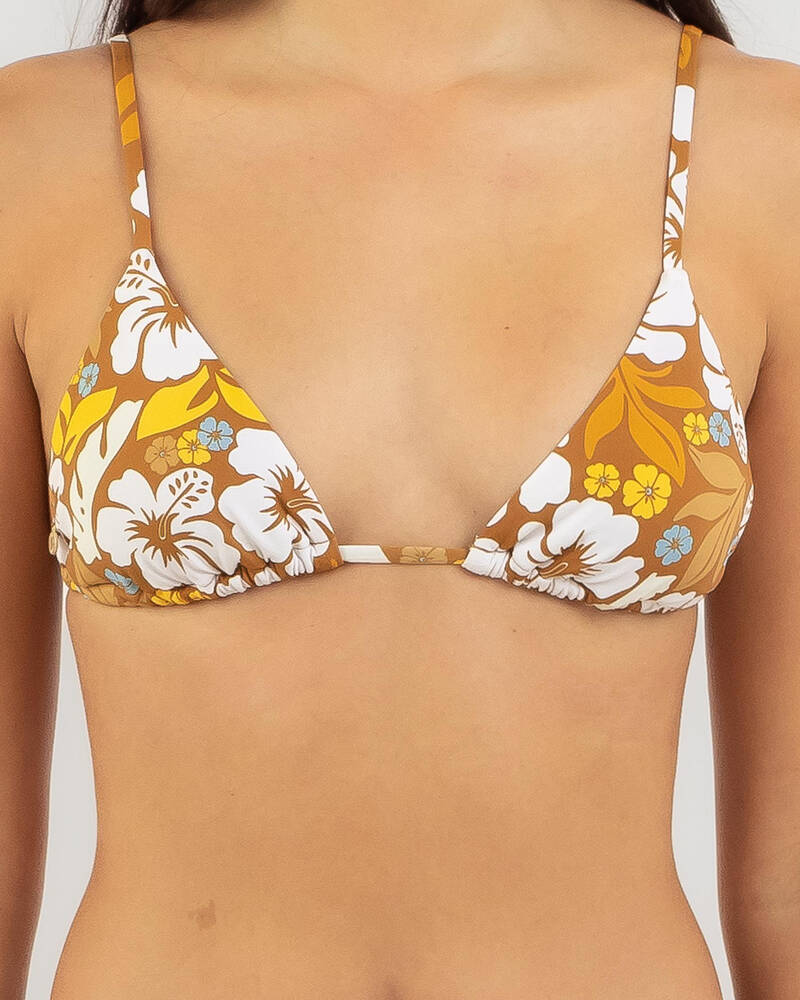 Rhythm Pacific Floral Sliding Triangle Bikini Top for Womens