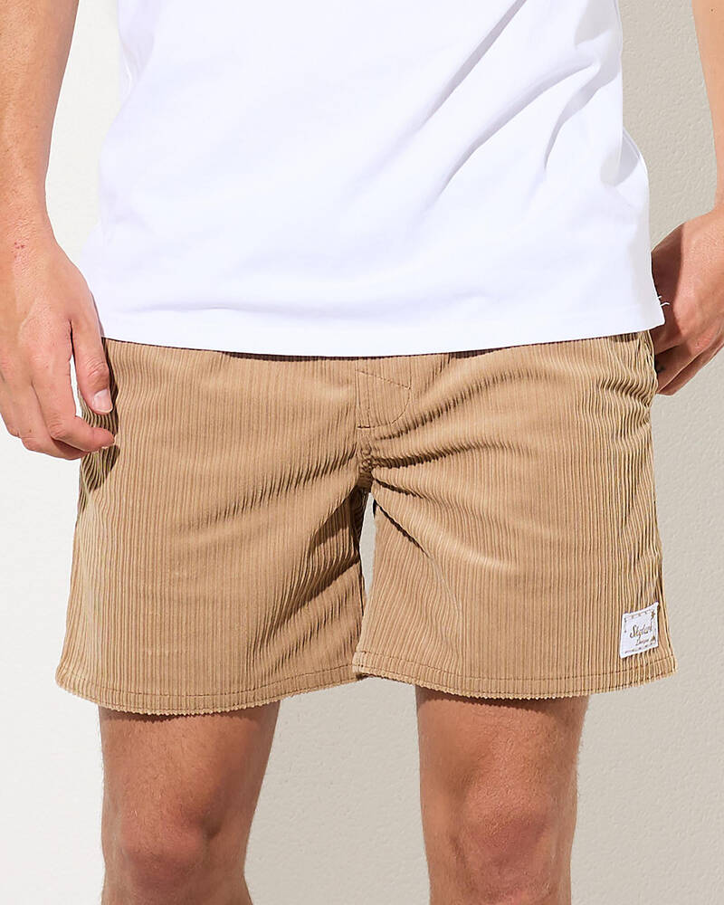 Skylark Ridge Cord Elastic Waist Shorts for Mens
