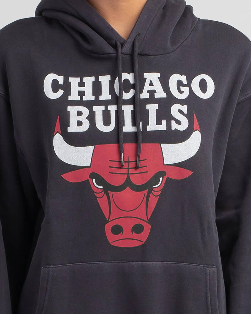 Mitchell & Ness Chicago Bulls Vintage Classic Logo Hoodie for Womens