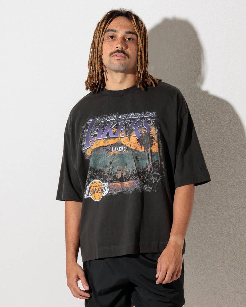 New Era LA Lakers Boxy Fit T-Shirt for Mens