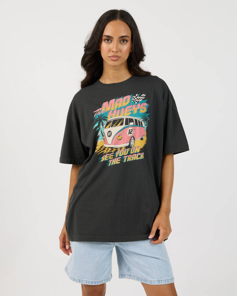 The Mad Hueys See You On The Track Oversized T-Shirt for Womens