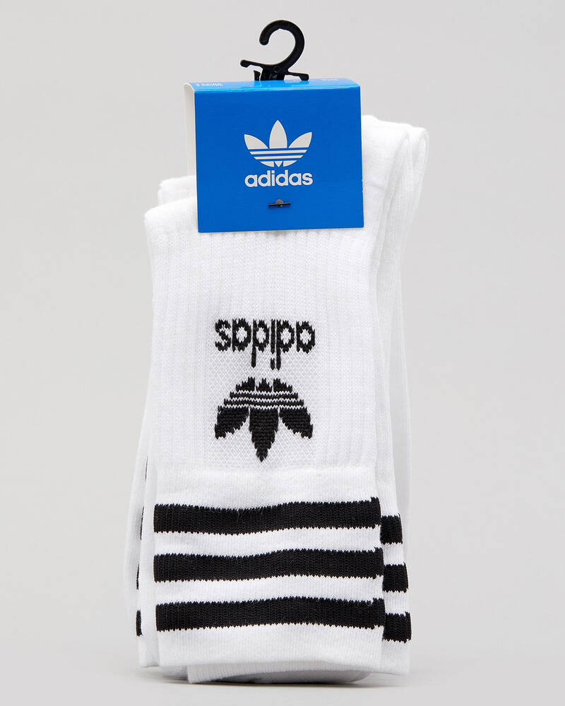 adidas Mid Cut Crew Socks 3 Pack for Mens
