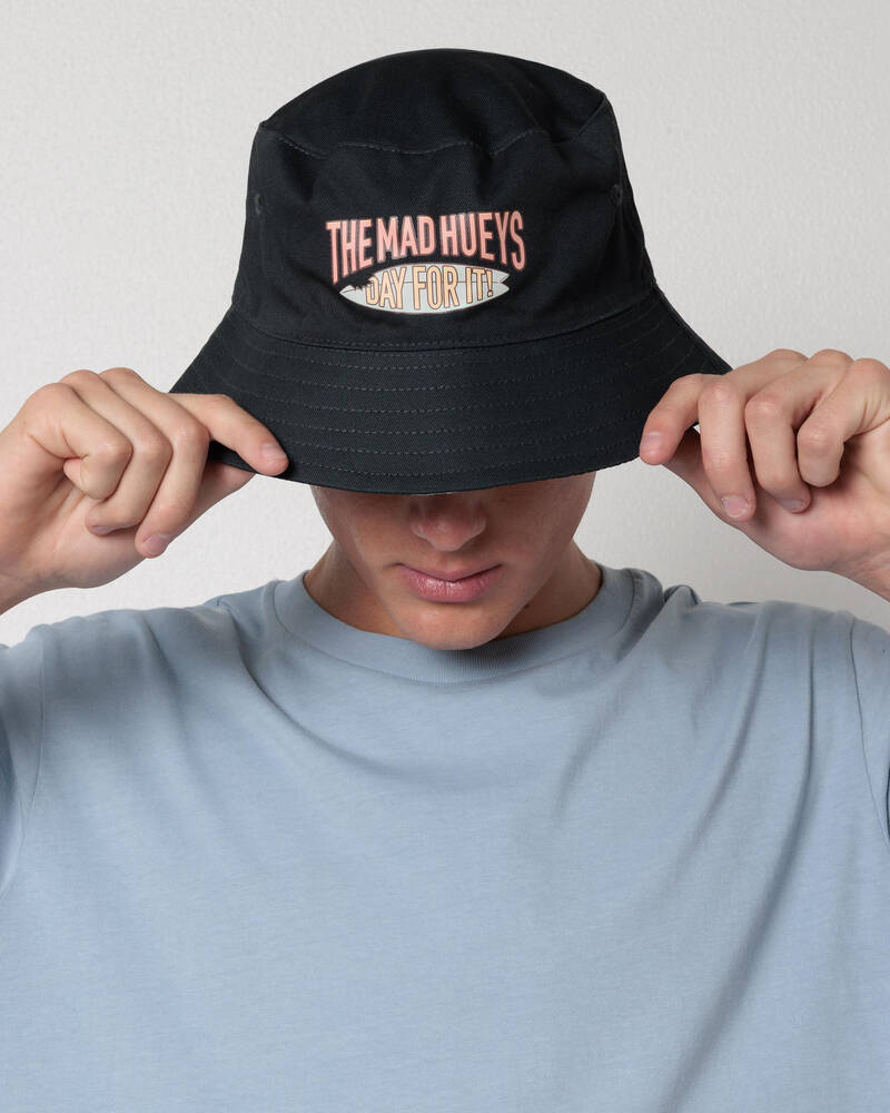 The Mad Hueys Day For It Froggies Reversible Bucket Hat for Mens