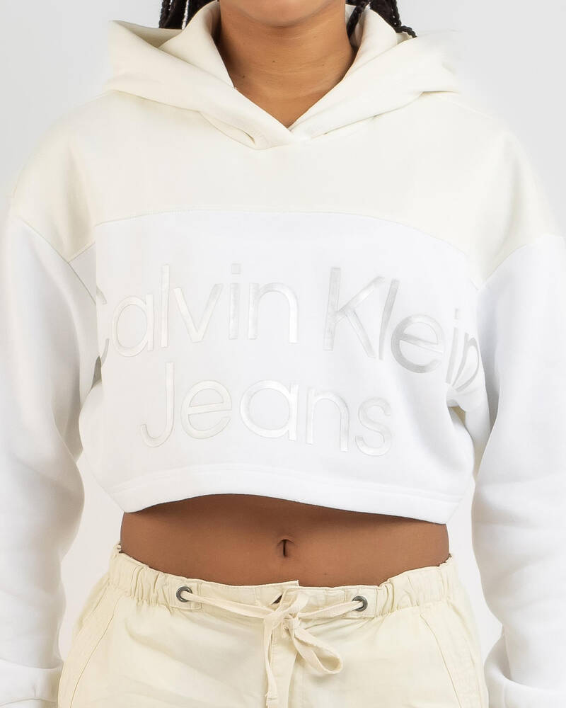 Calvin Klein Shiny Institutional Hoodie for Womens