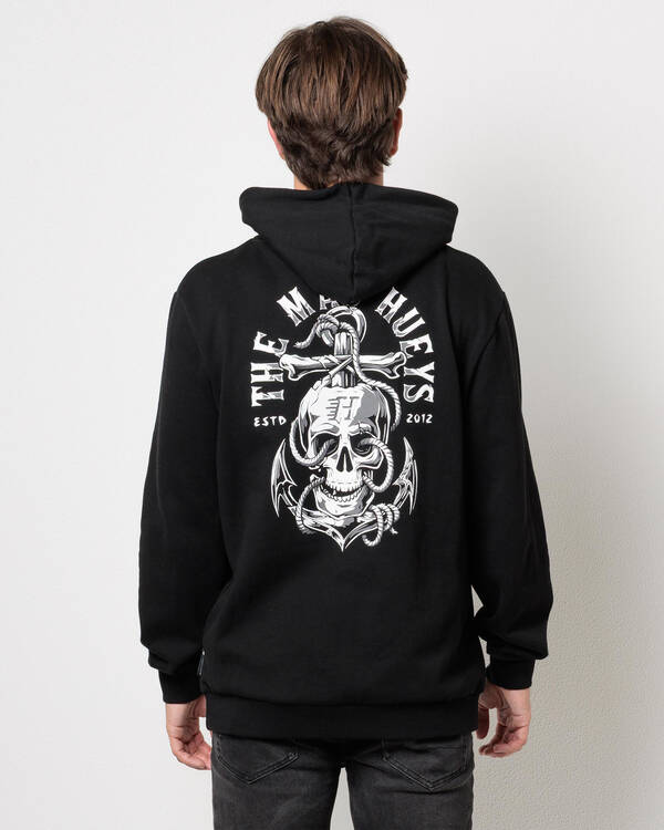 The Mad Hueys Rope Skull Anchor Hoodie for Mens
