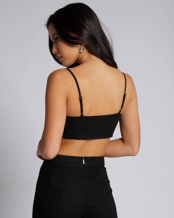 Mooloola Palm Hawaii Tie Front Crop Top for Womens