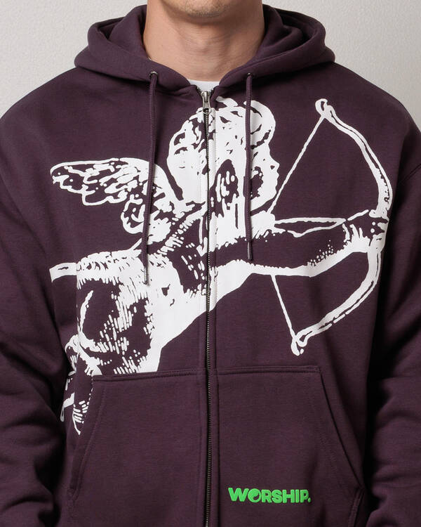 Worship Supplies Big Cherub Zip Hoodie for Mens