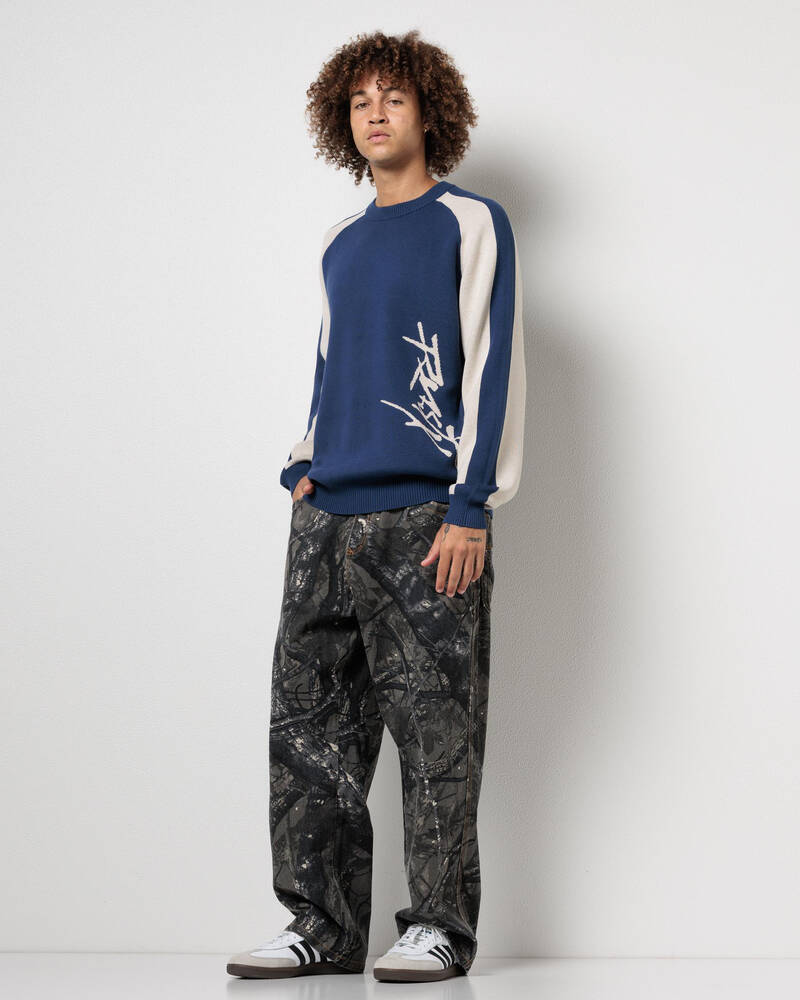 Rusty Roll Safe Crew Knit Jumper for Mens