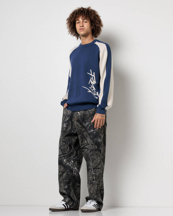 Rusty Roll Safe Crew Knit Jumper for Mens