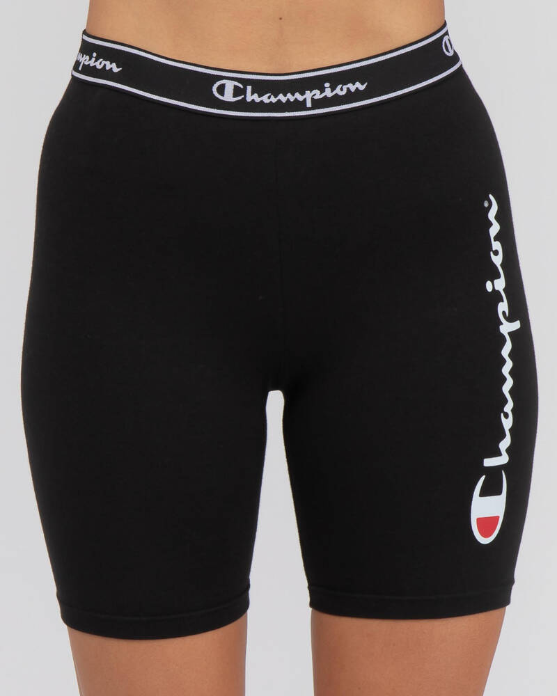 Champion Logo Bike Shorts for Womens