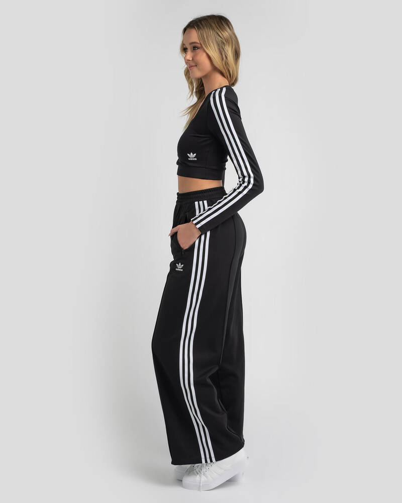Adidas 3 Stripes Long Sleeve Top for Womens