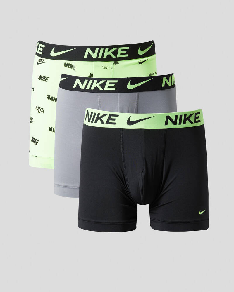 Shop Nike Essential Micro Boxer Brief 3 Pack In Lime Blast Multi Logo ...