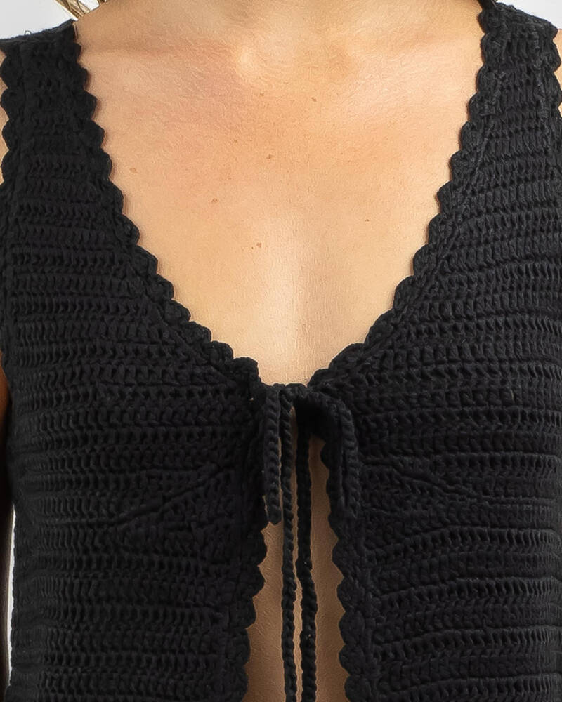 Mooloola Anastasia Crochet Tie Up Cami Top for Womens