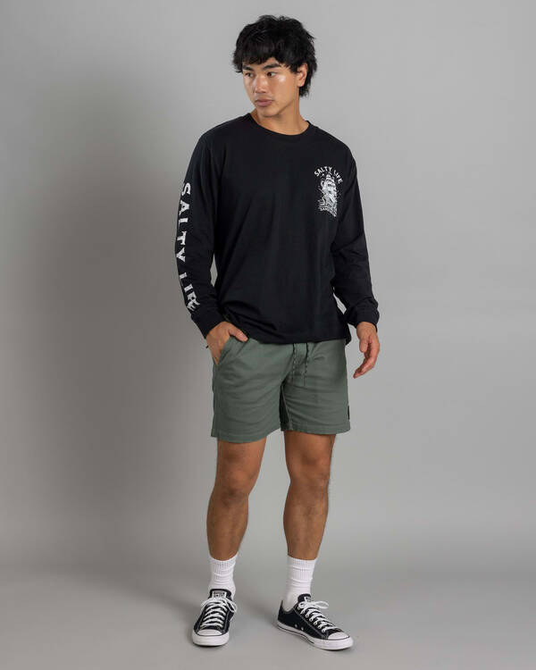 Salty Life Vision Elastic Waist Shorts for Mens