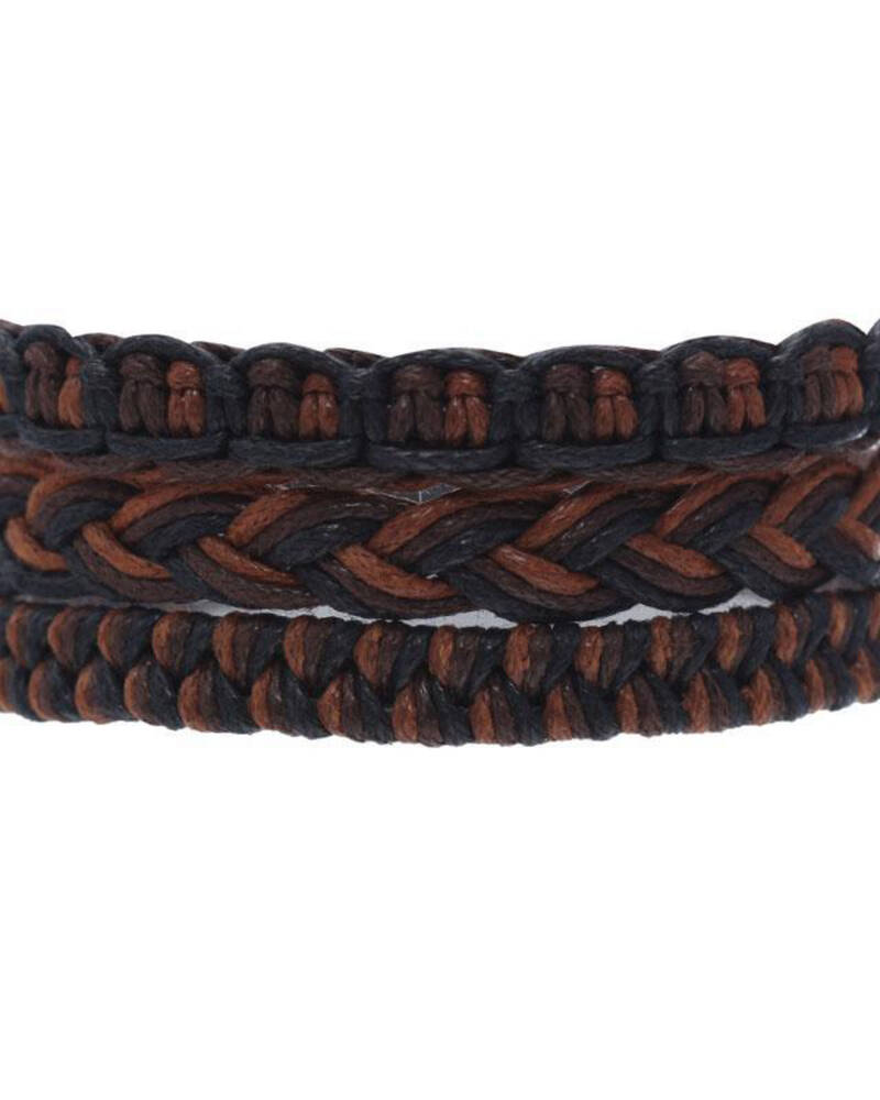 Classics 77 3 Plaited Cord Bracelet Set for Mens