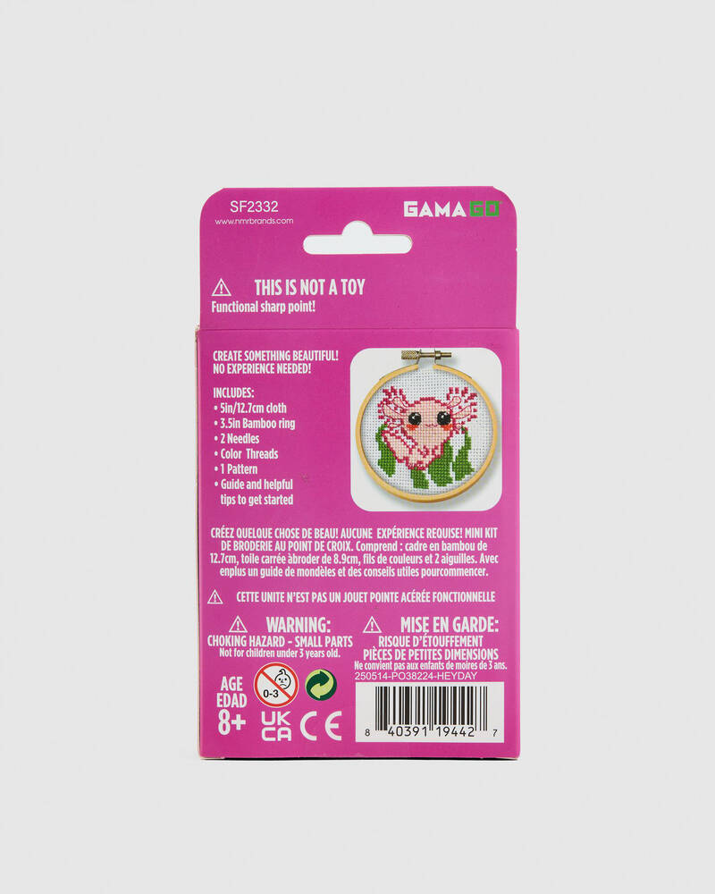 Gamago Axolotl Cross Stitch Embroidery Kit for Womens