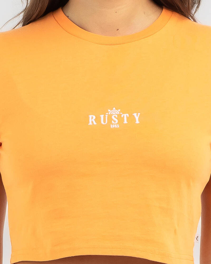 Rusty Sunrise Baby Tee for Womens
