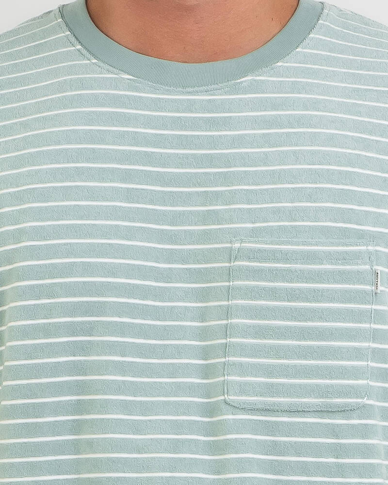 Rhythm Vintage Terry Stripe Short Sleeve T-Shirt for Mens