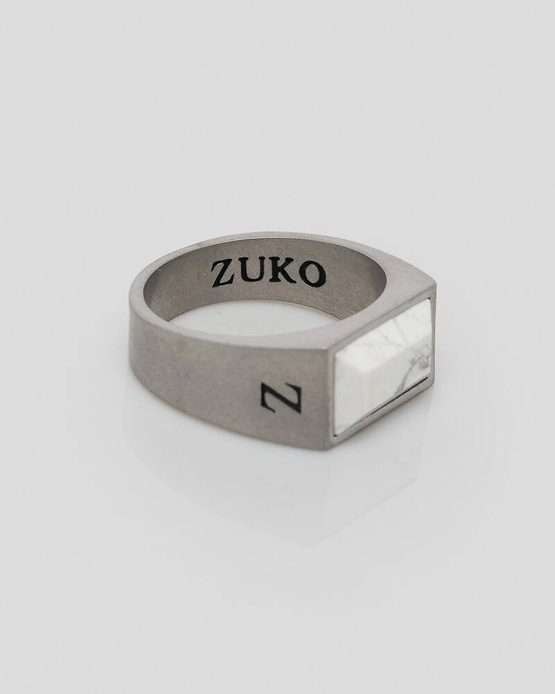 ZUKO Jewellery Signature Stone Ring for Mens