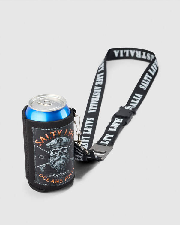 Salty Life Warhead Lanyard Stubby Cooler for Mens