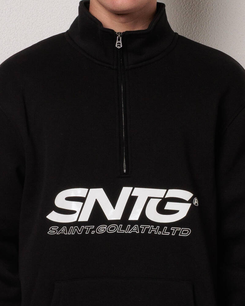 St. Goliath Overlapped 1/4 Zip Sweatshirt for Mens