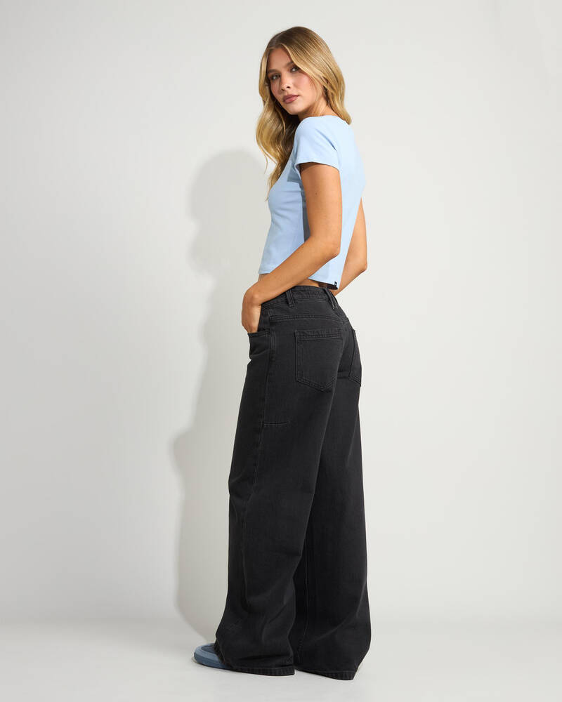 Thrills Hunter Low Rise Wide Jeans for Womens