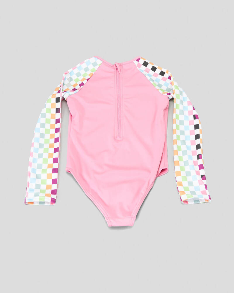 Roxy Toddlers' Rainbow Check Long Sleeve Surfsuit for Womens