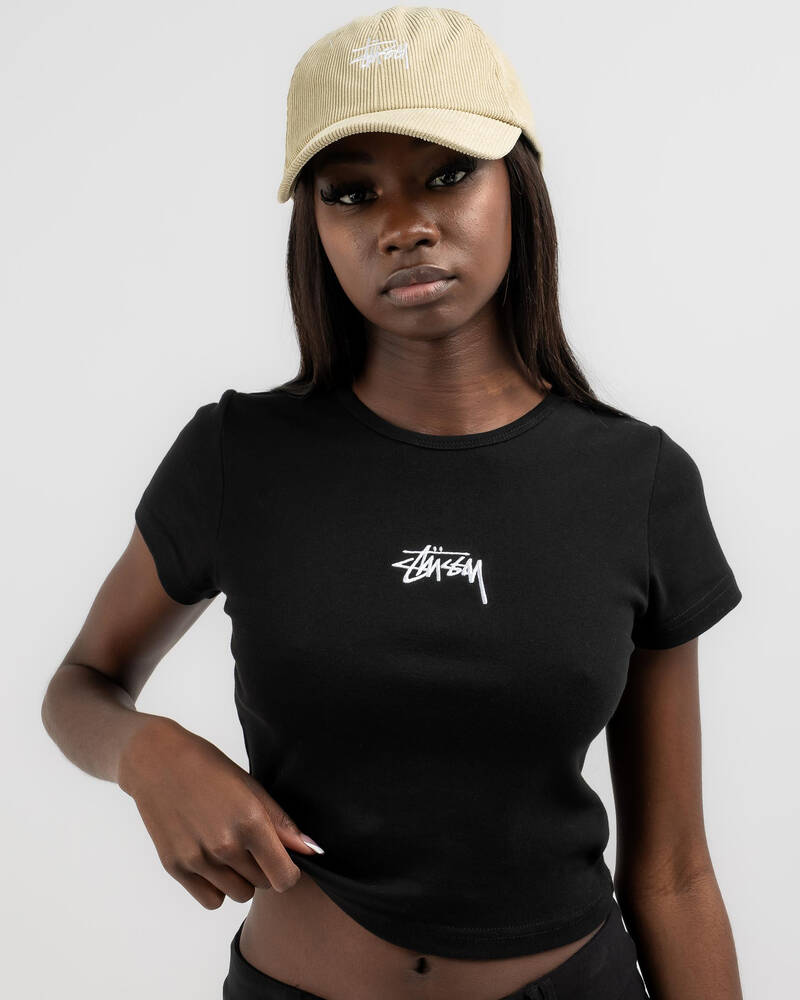 Stussy Graffiti Rib T-Shirt for Womens