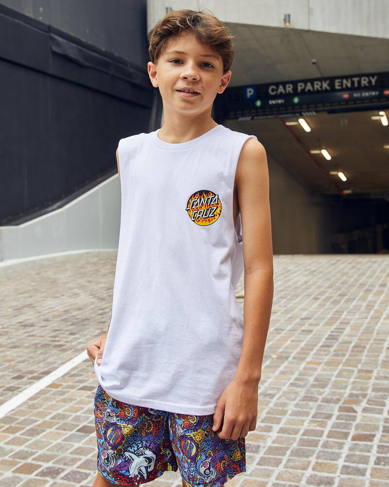 Santa Cruz Boys' Blaze Dot Muscle Tank for Mens