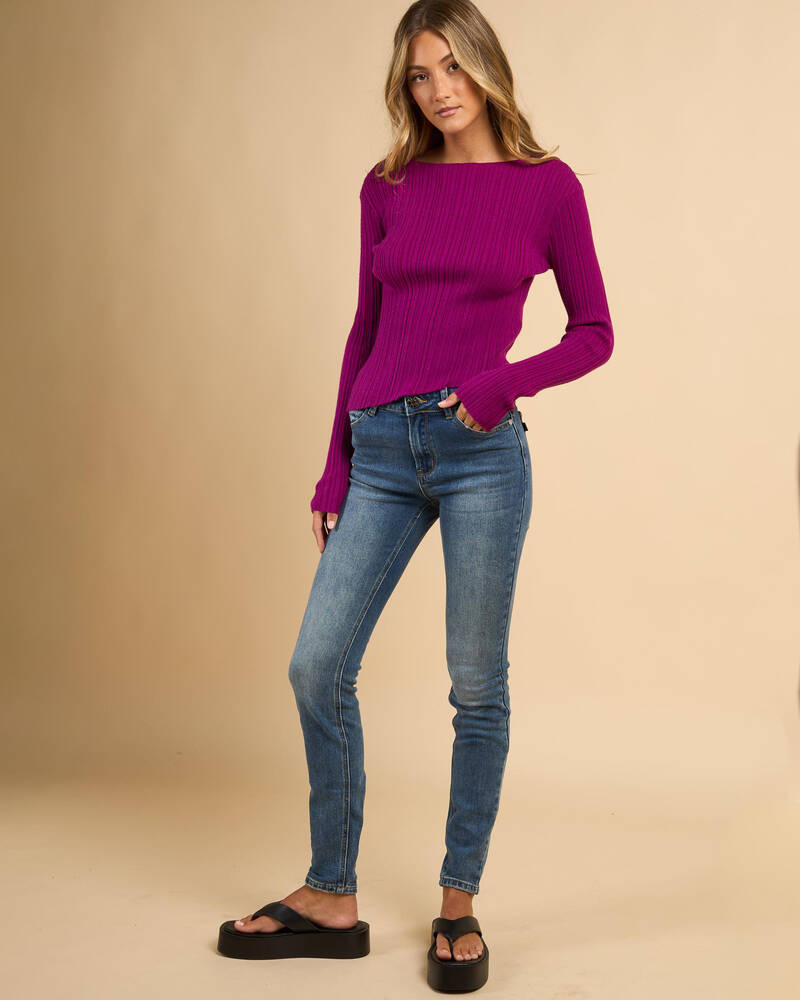 Ava And Ever Aaliyah Rib Knit Top for Womens