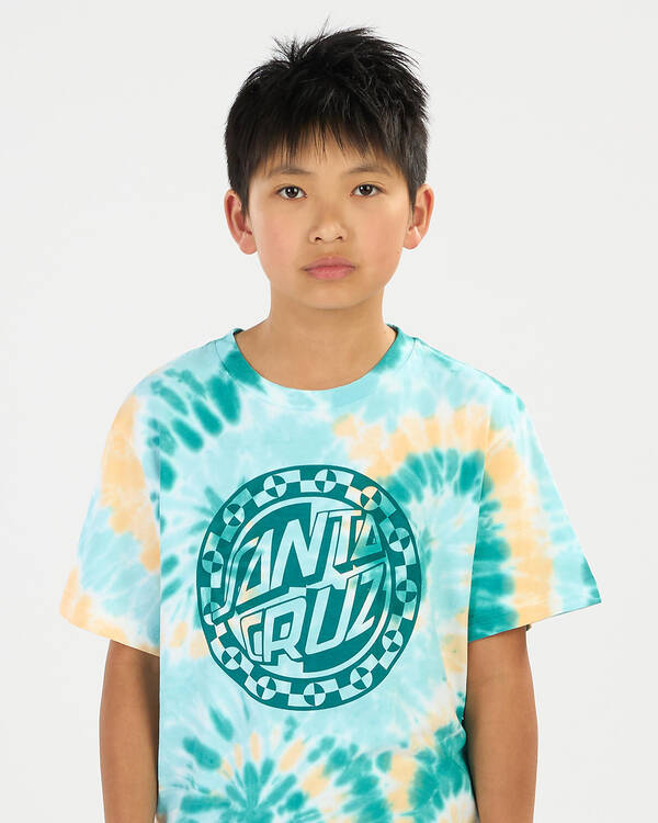 Santa Cruz Boys' Malba Crash Dot Mono Front T-Shirt for Mens
