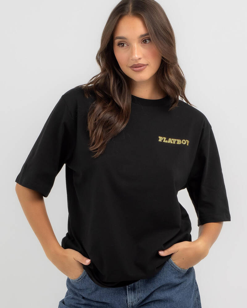 Playboy Diamante` T-Shirt for Womens