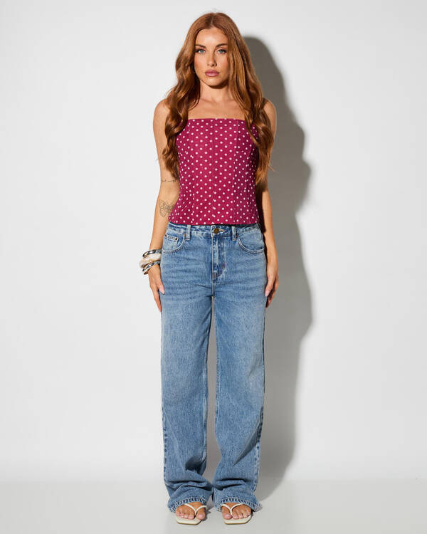 DESU Rocker Straight Leg Jeans for Womens