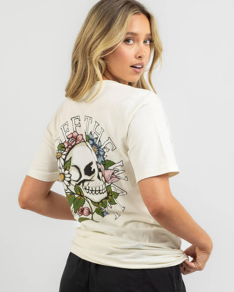 Vans Floral Skull T-Shirt for Womens