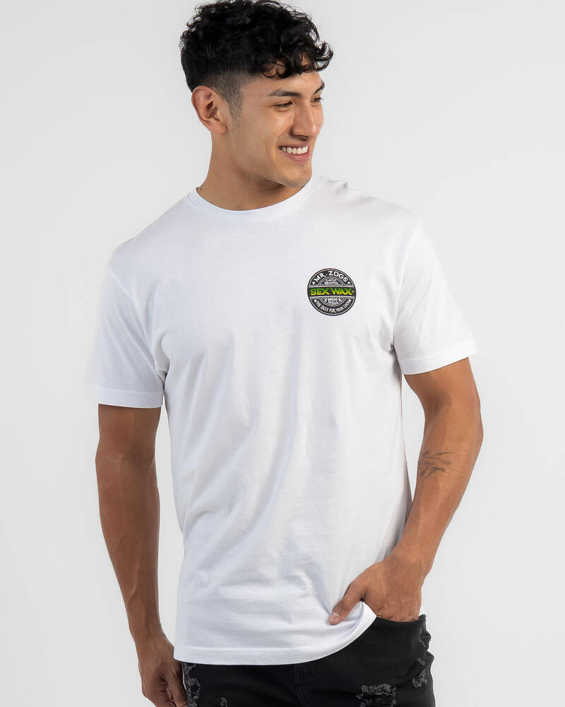 Sex Wax Word Fade Green T-Shirt for Mens