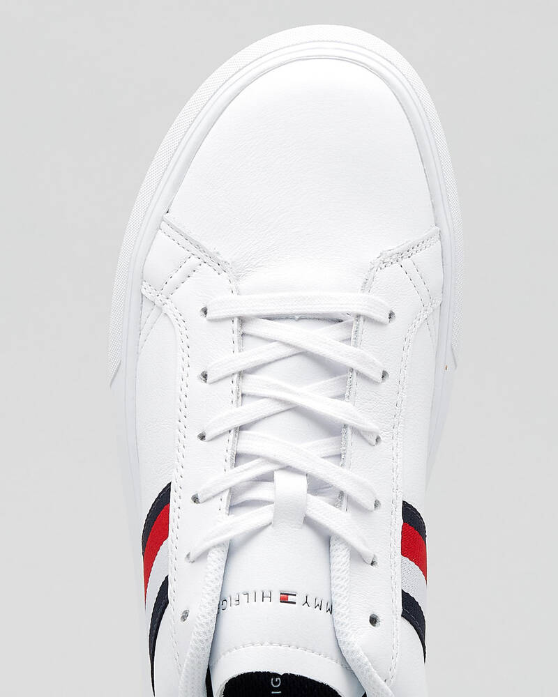 Tommy Hilfiger Essential Leather Trainer Shoes for Mens