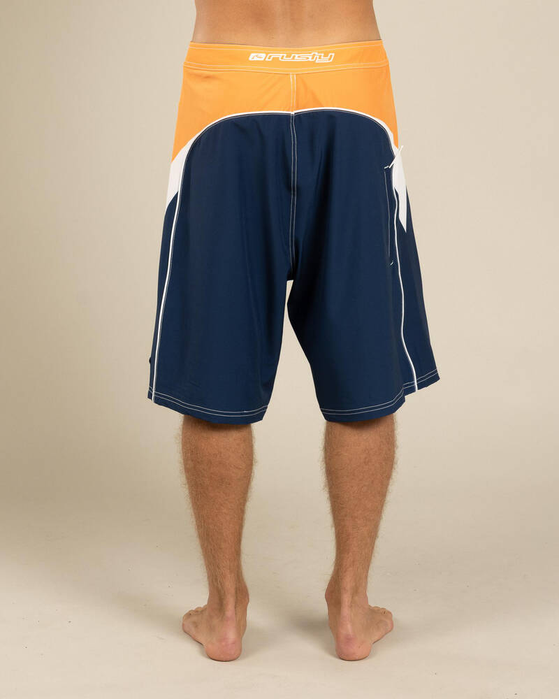 Rusty Straight Pipe Fixed Waist Board Shorts for Mens