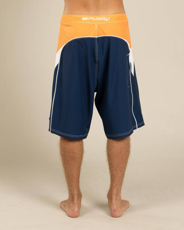 Rusty Straight Pipe Fixed Waist Board Shorts for Mens