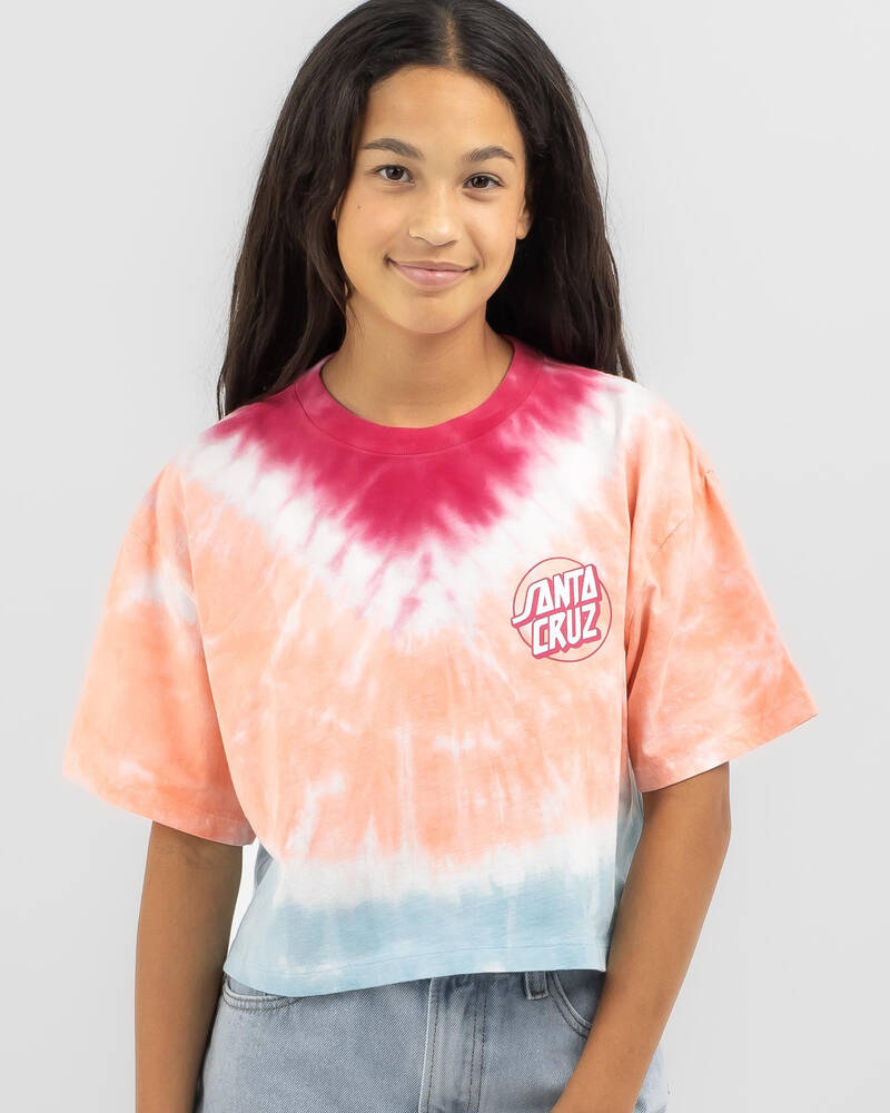 Santa Cruz Girls' Dot Redux Tie Dye T-Shirt for Womens