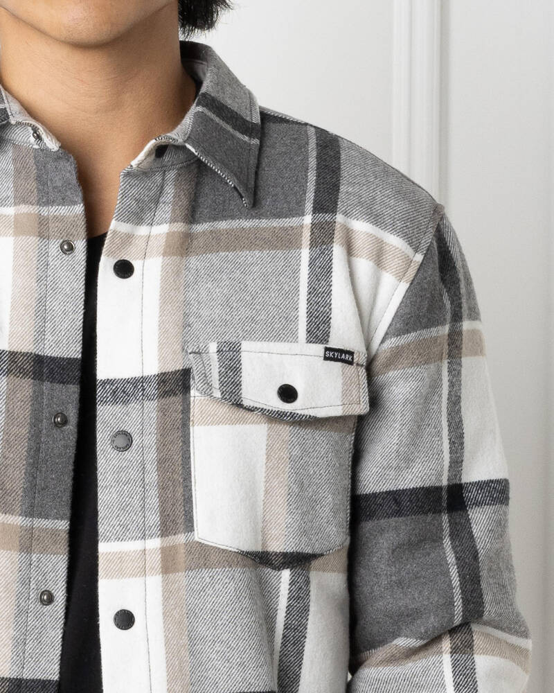Skylark Fractured Long Sleeve Flannel Shirt for Mens