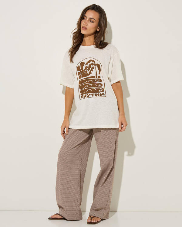 Rhythm Palm And Sun Oversized T-Shirt for Womens