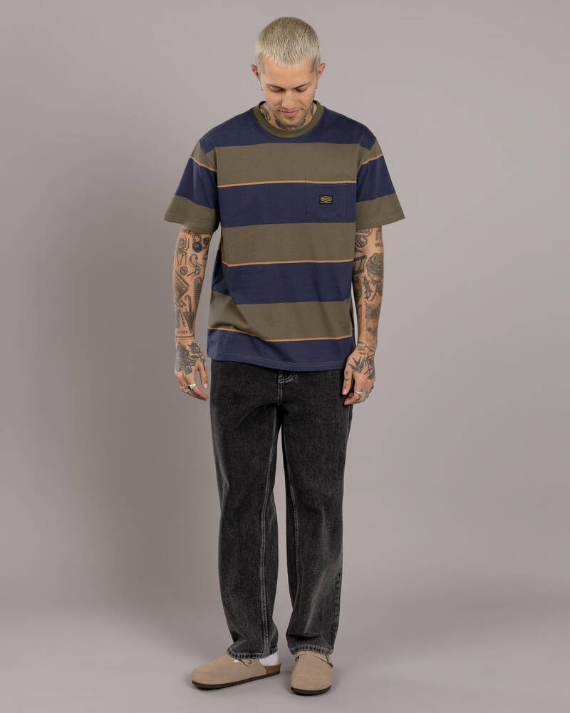 RVCA Dayshift Stripe T-Shirt for Mens