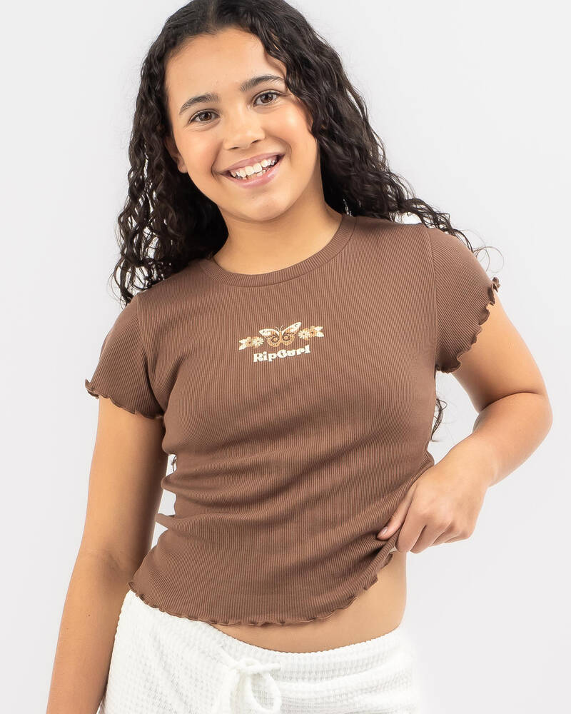Rip Curl Girls' Sun Catcher Rib T-Shirt for Womens