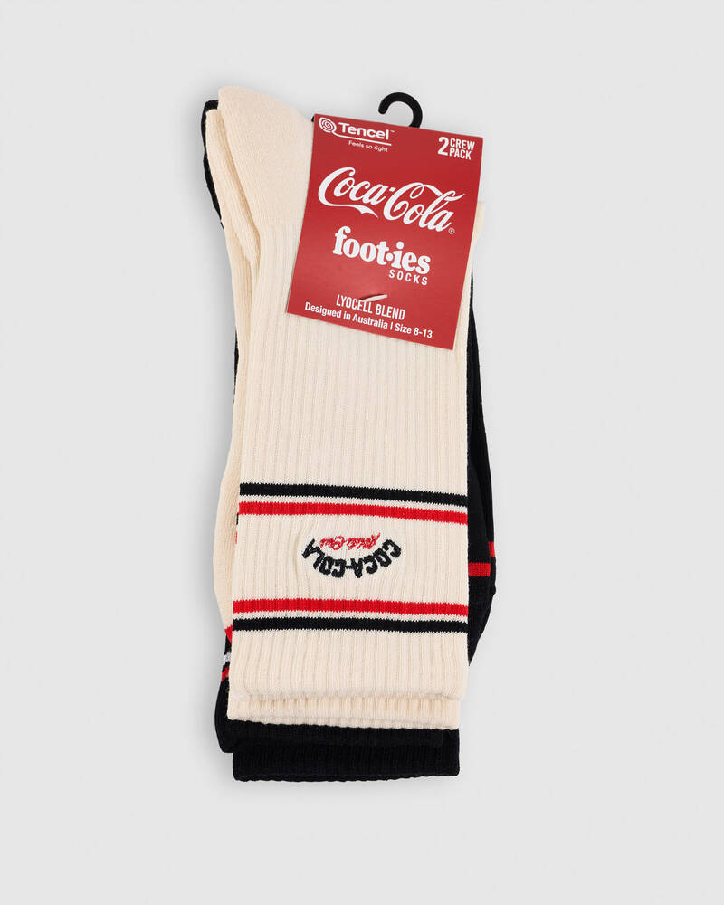 FOOT-IES Coke Sports Sneaker Sock 2 Pack for Mens